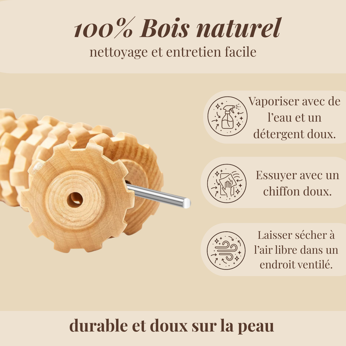 Rouleau Sculptant en Bois