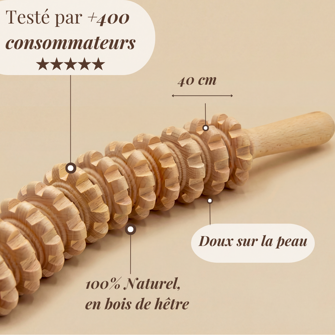 Rouleau Drainant en Bois