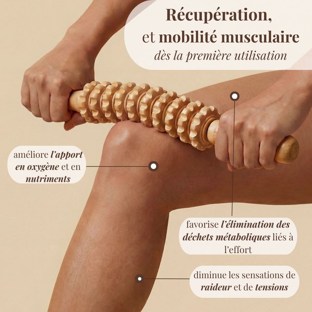 Rouleau Drainant en Bois