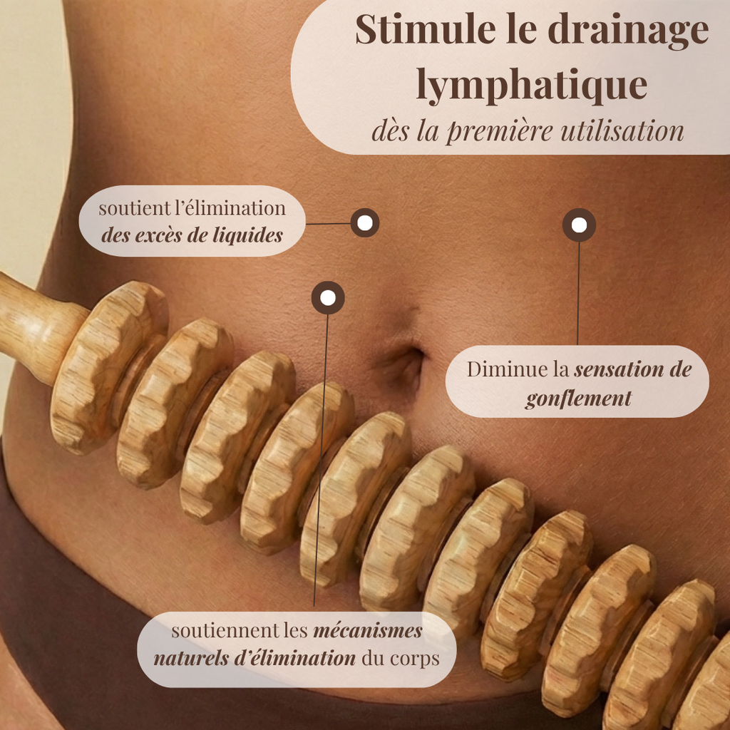 Rouleau Drainant en Bois